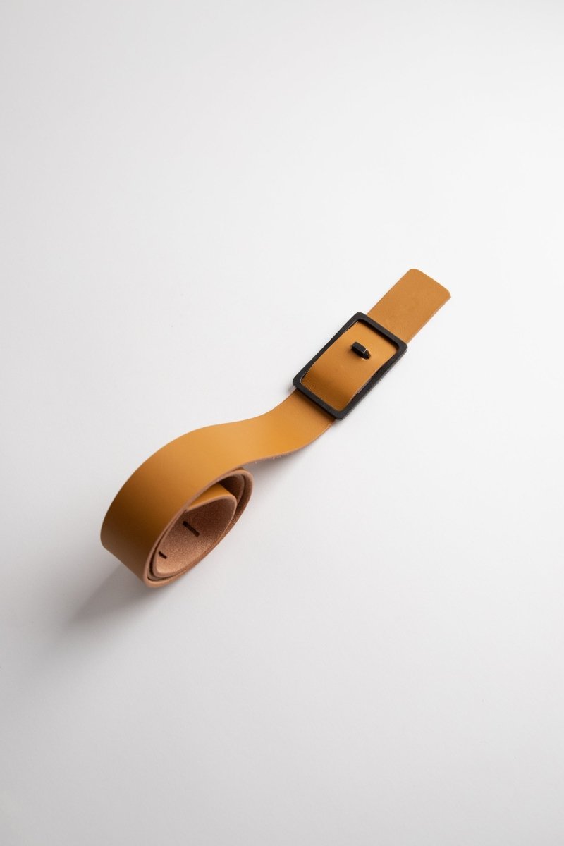 Clothing Accessories - Cinturón Minimal Camel/Negro - BESTIAS