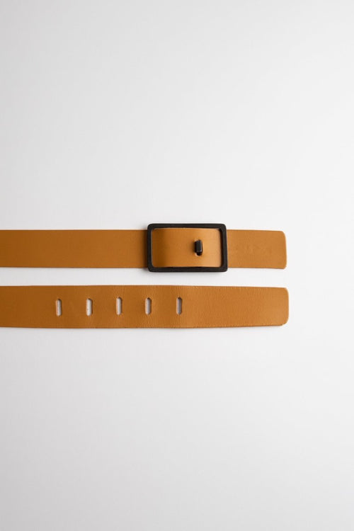 Clothing Accessories - Cinturón Minimal Camel/Negro - BESTIAS