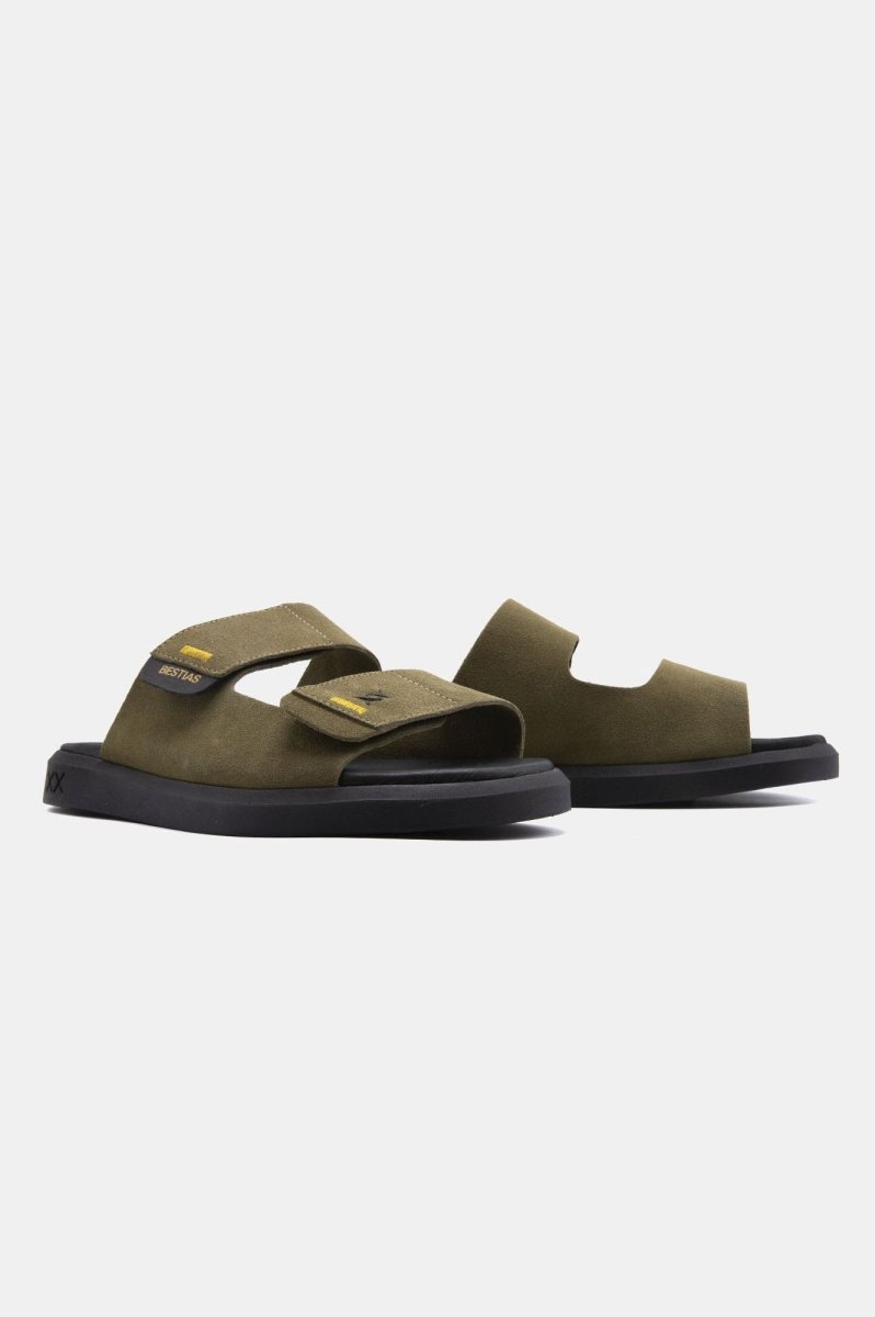 Shoes - Sandalia Hombre - Pantai Suede Oliva - BESTIAS