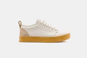 Shoes - Zapatilla Mujer - Cayman Low White Mostaza - BESTIAS